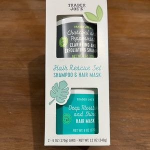 Trader Joe's Hair Rescue Set Charcoal Shampoo - Deep Moisture & Shine Hair Mask